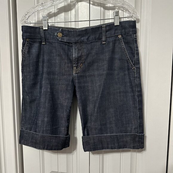 Citizens Of Humanity Pants - Citizens of Humanity COH Bermuda Shorts Dark Wash Jean Short 29 Cuffed